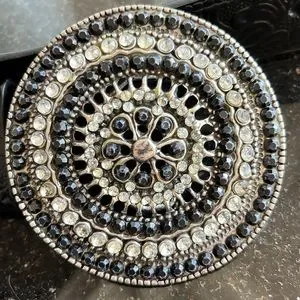 Perry Ellis Genuine Leather Western Bling Belt Womens M L Tooled Perry Ellis | Accessories | Perry Ellis Genuine Leather  main image 4
